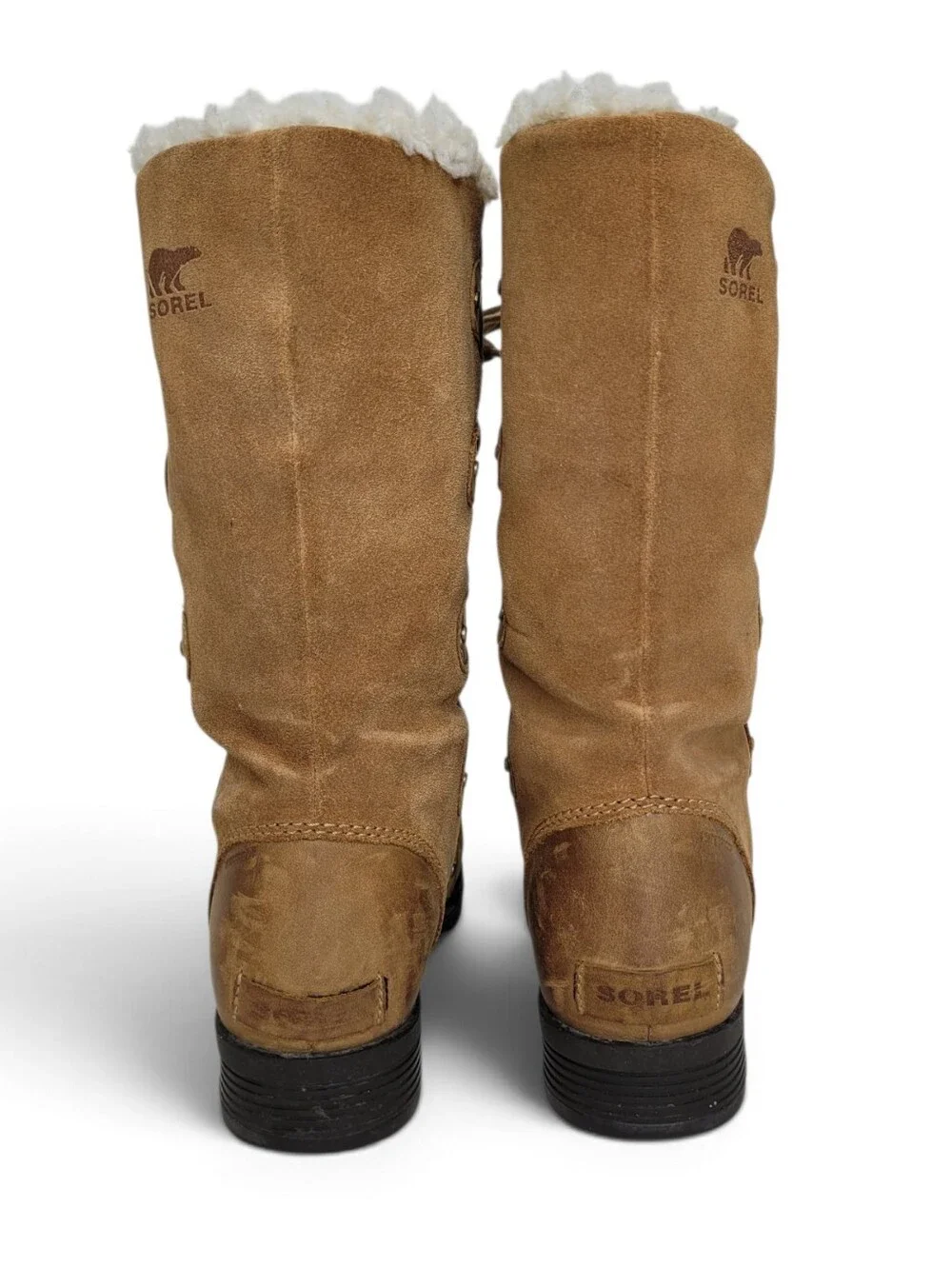 Sorel Emelie Lace Up Boots 7 Chestnut Brown